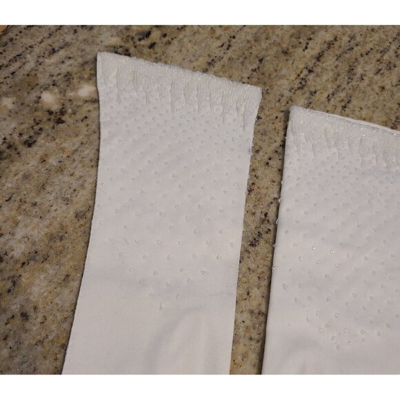 Vintage Size S 6.5 Ivory Cotton Beaded Waterfall Formal 12.5" Long Gloves - Picture 4 of 16